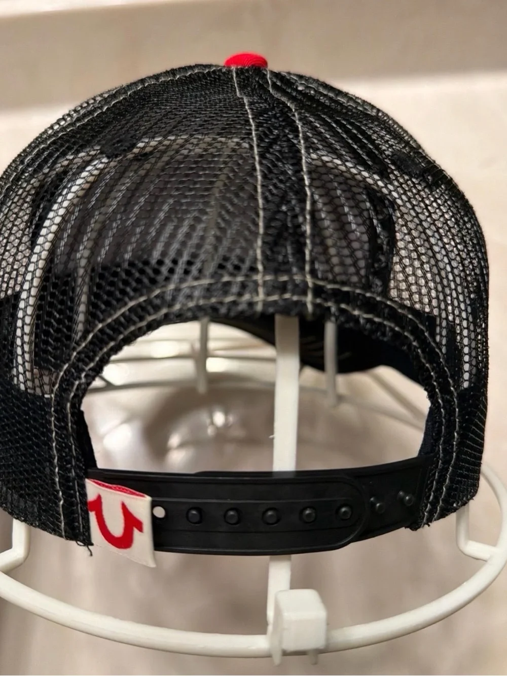 True Religion Black Hat with Red Trim